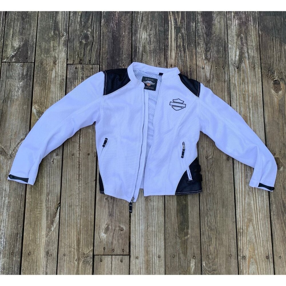 Harley Davidson Women's Zephyr Mesh Riding Jacket Cloud Dancer with ARMOR